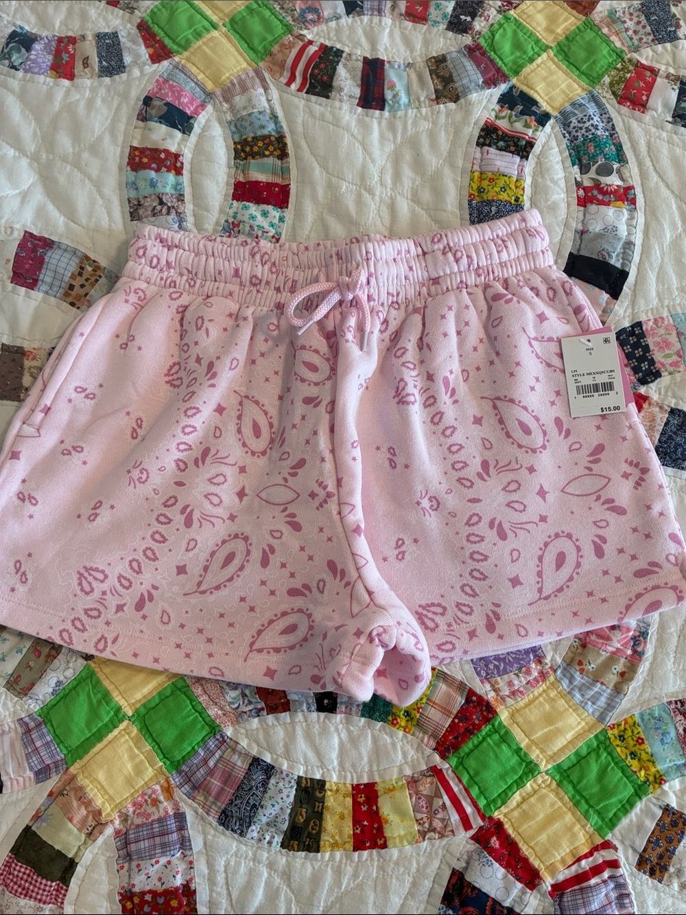 NWT Mighty Fine Target Women’s Pink Paisley Lounge Shorts Small coquette